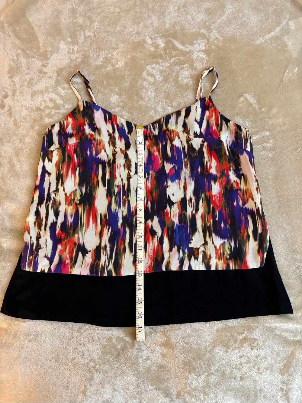 French Connection Cami with Abstract Print and Adjustable Straps Size 8 - Picture 5 of 5